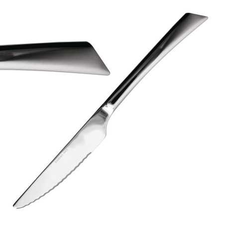 Equipement professionnel cuisine - %category_name% : Couteau à pizza /  viande - Jumbo - Manche bois - 250 mm - Lot de 6